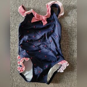 Janie And Jack Navy and Red Star Swimsuit